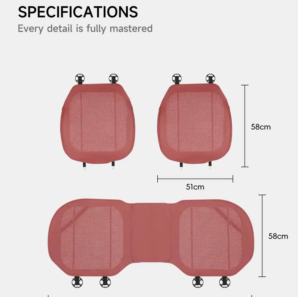 Universal Car Seat Cushion Leather Thin Breathable Hole Summer Car Seat Cover All Seasons Automotive Interior Parts