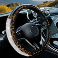 High-End Leopard-Print Leather Car Steering Wheel Cover New Model Embedded Diamonds Interior Car Seat Covers Best-Selling