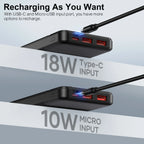 Portable Charger Power Bank 10000mAh, PD 22.5W Battery Pack, Slim Design, 3 Outputs, 2 Input. Car Mobile World