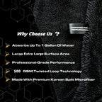 Oversized Dark Gray Car Microfiber Towel Strong Absorbent High-Efficiency Cleaning Car Wash Cloth Microfiber Wipe Cloth