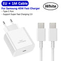 Samsung 45w Super Fast Charger PD Adapter EU US Type C Cargador For Galaxy S26 S25 FE S24 Ultra S23 Plus A55 A56 M55 Tab S11 S10 Car Mobile World