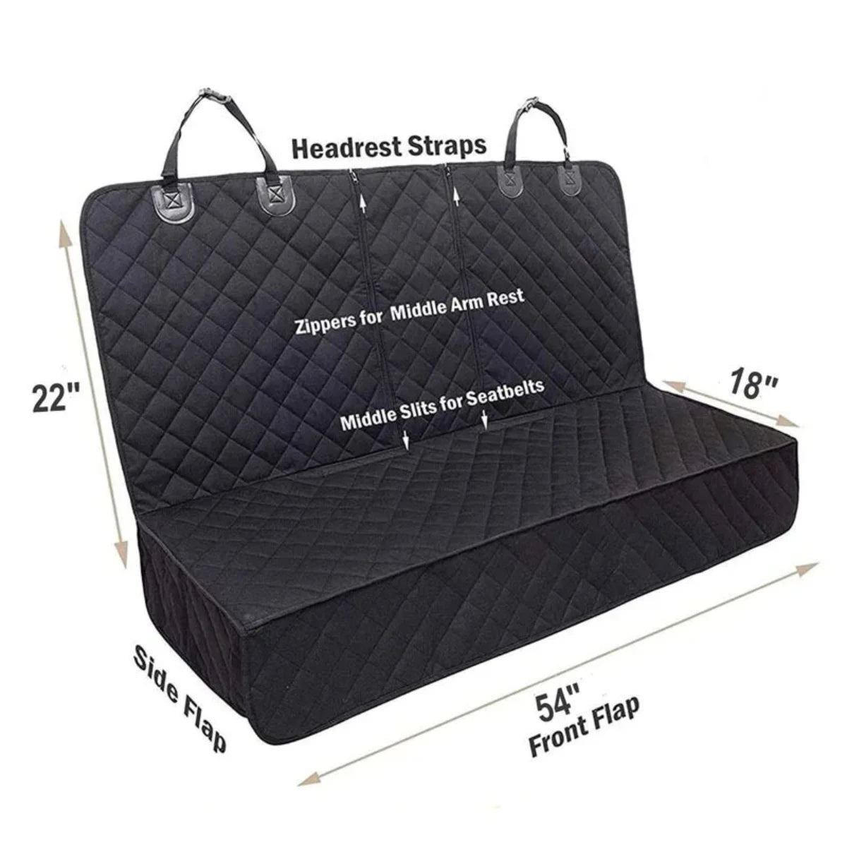 Dog Car Seat Cover Pet Travel Carrier Mattress Waterproof Dog Car Seat Protector With Middle Seat Armrest For Dogs Car Mobile World