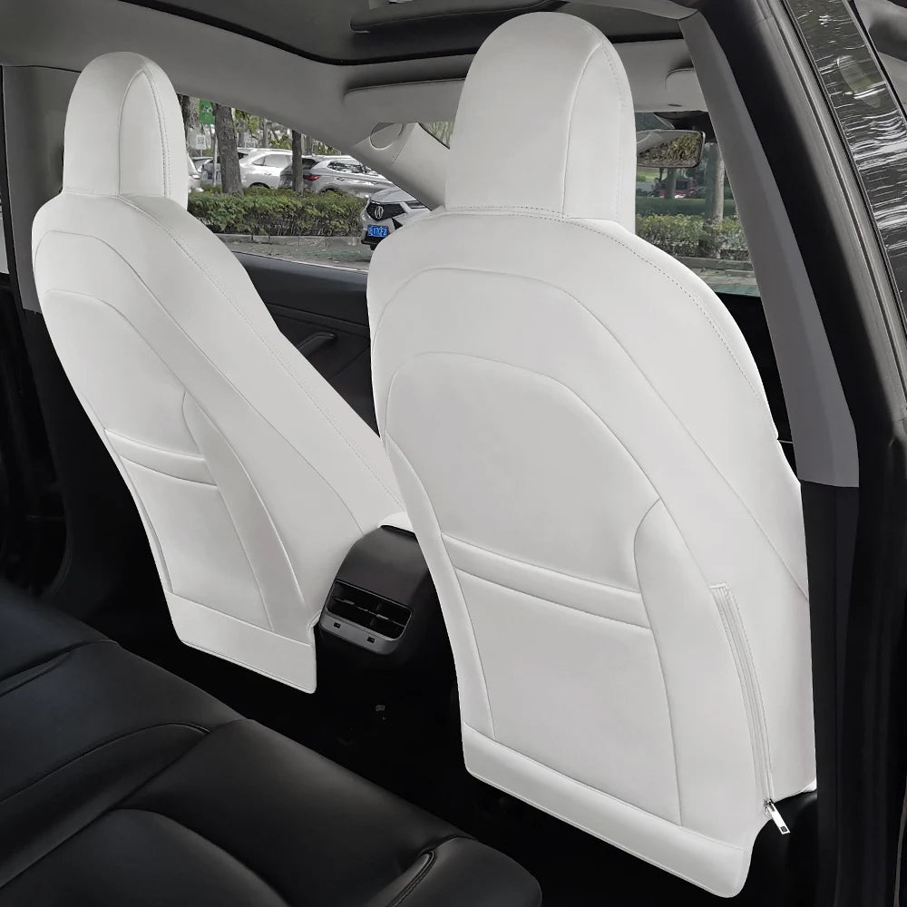 For Tesla Model 3 2017 2018 2019 2020 2021 2022 2023 Full Set Custom Vegan Nappa Leather Car Seat Covers Protector Accessories CM World