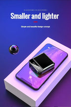 300000mAh Mini Power Bank Portable Charger Mirror Screen LED Digital Powerbank External Battery for iPhone Xiaomi Huawei Samsung
