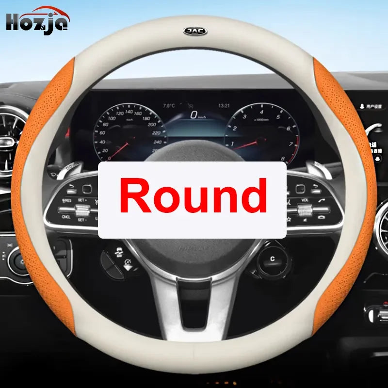 Car Steering Wheel Cover for JAC 2 4 8 J7 J8 JS2 JS8 JS4 JS6 T8 T9 Sunray 2024 2025 Accessories