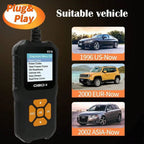 V318 OBD2 Scanner Color Screen Diagnostic Tool Multilingual Engine Fault Code Reader Battery Tester Full-Function Diagnostic Car Mobile World