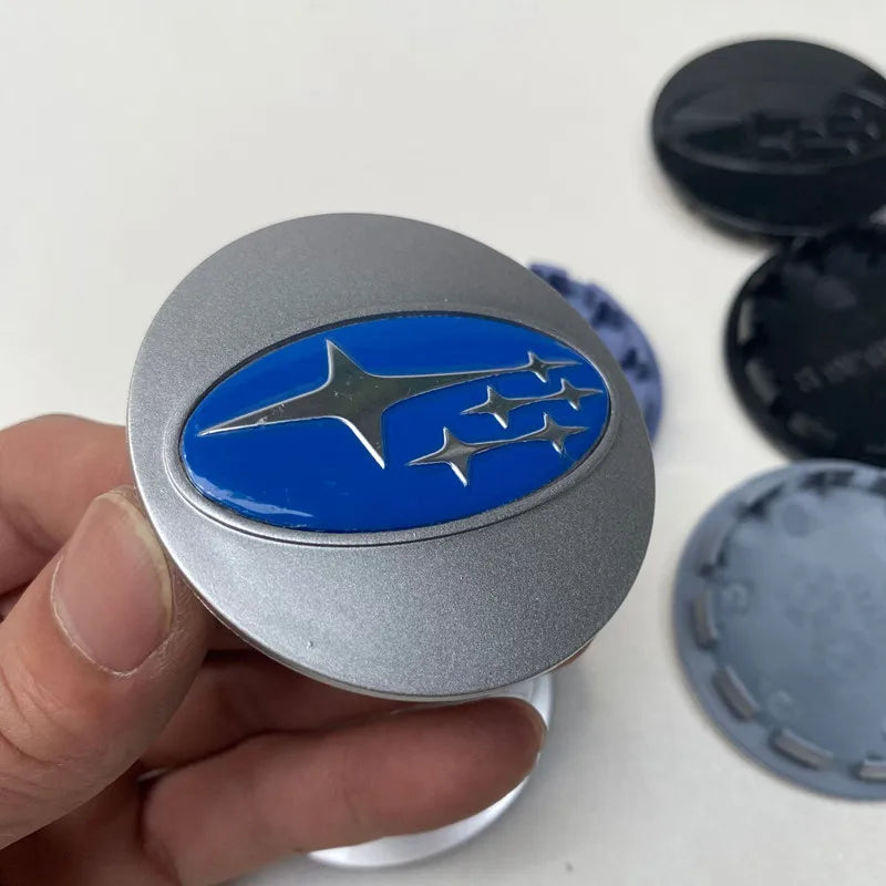 60mm 4pcs/set Car Wheel Center Hub Caps For SUBARU WRX STI Forester Legacy Outback BRZ XV Impreza emblem badge hubcapAccessories CM World
