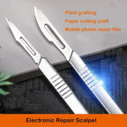 Carbon Steel Carving Metal Scalpel Knife Handle Blades Number 11 23 Surgical Medical Practicing Cutting Sculpting Repairing Tool CM World