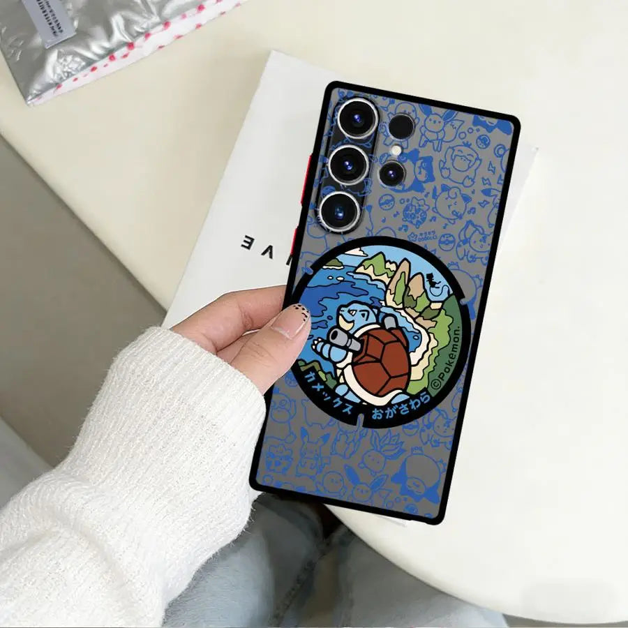 Funda Back Phone Cover Case for Samsung Galaxy S26 S21 S22 S24 Plus Note 20 Ultra 10+ S20 FE S23 FE S25 Ultra Anime P-Pokemon