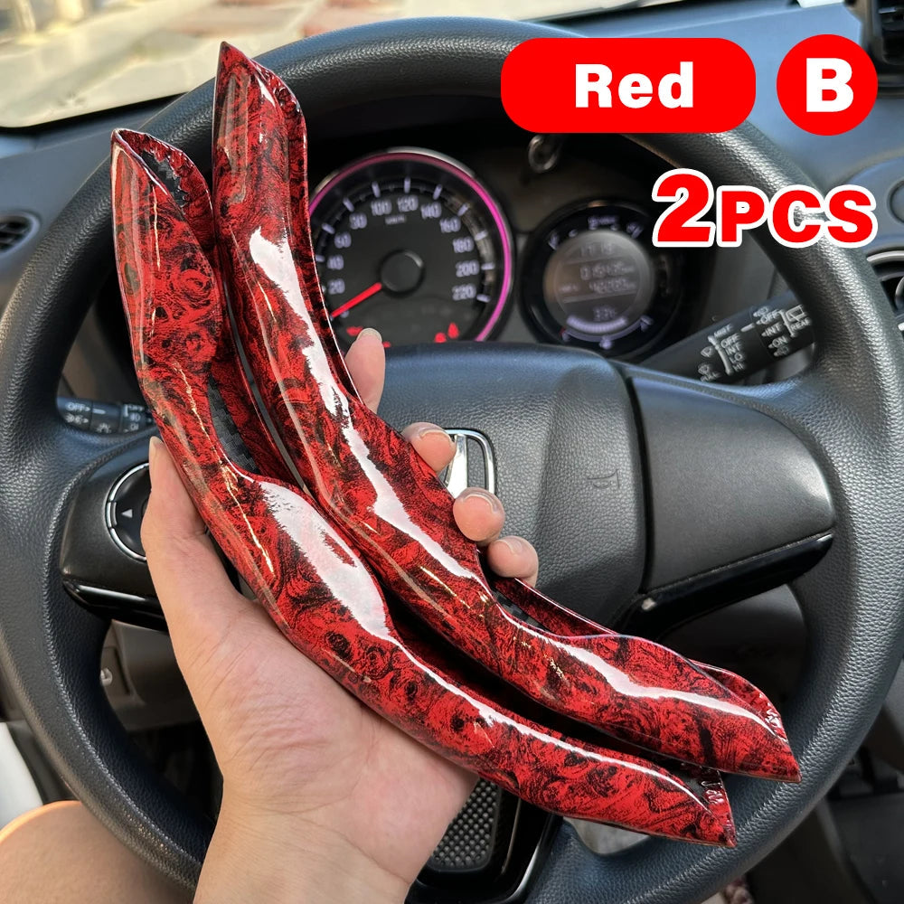 2PCS Universal Car Steering Wheel Booster Leathert Cover Non-Slip Auto Interior Steer Protector interior Decoration Accessories CM World