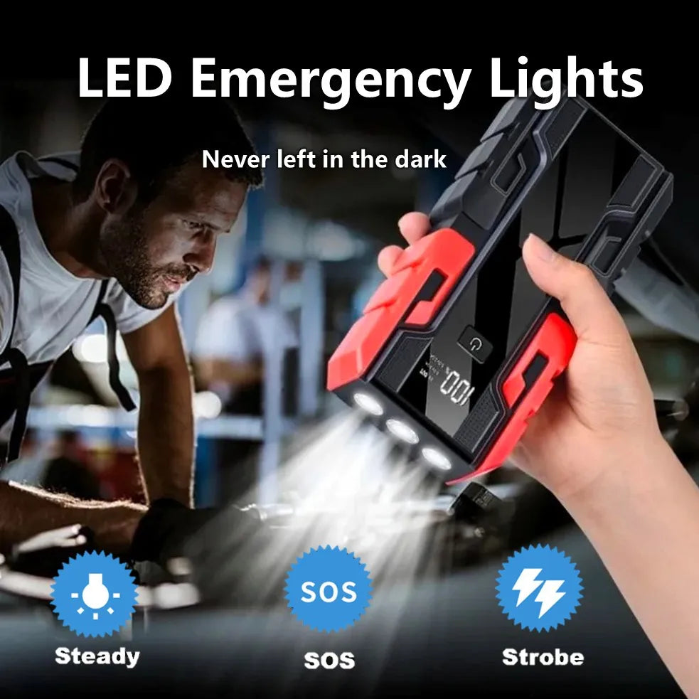 99800mAh Car Jumper Starter, Portable Power Bank Car Battery, Emergency Boosters Starting Device, Car Starter for Gas 9.0L