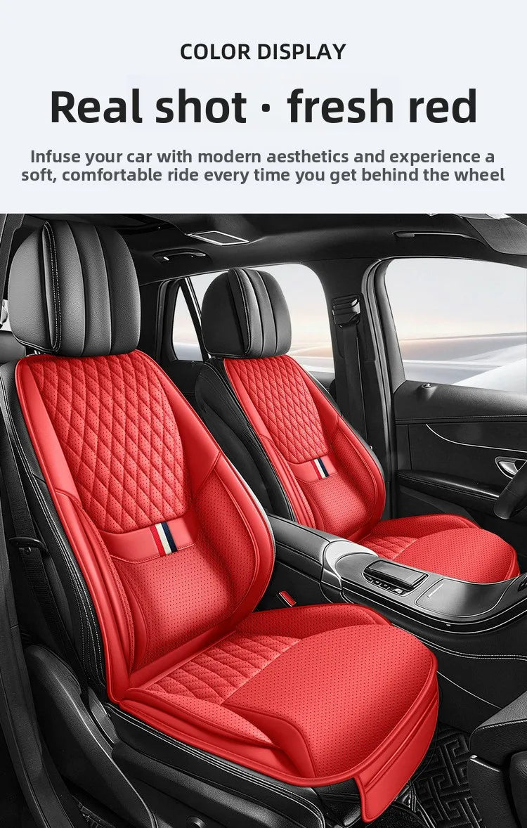Universal Ergonomic Car Seat Cover Built-in 6cm Lumbar Support and Leg Bolster Breathable SUV Sedan Cushion Car Seat Protection