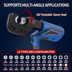 EZ-300 EZ-400 Electric Hydraulic Plier Rechargeable Hydraulic Crimping Plier w Battery Cable Copper Aluminum Terminal Crimp Tool CM World