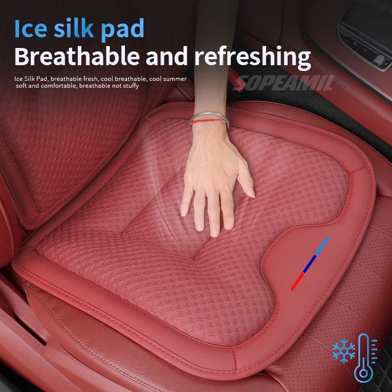 Car Seat Cushion Cover Ice Silk Seat Protector Pad For BMW M Power X3 X4 X5 X7 E36 E39 E46 E60 E65 E90 F10 F15 F20 F25 F30 G20