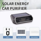 Solar Powered Car Mounted Air Purifier For Car Use Odor Removal Parking License Plate Ozone Generator For Disinfection Car Mobile World