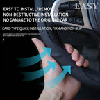 Car Steering Wheel Cover, Anti-Slip and Sweat-Absorbent, Ultra-Thin D-Type with Nappa Texture, Breathable, Universal for All Sea