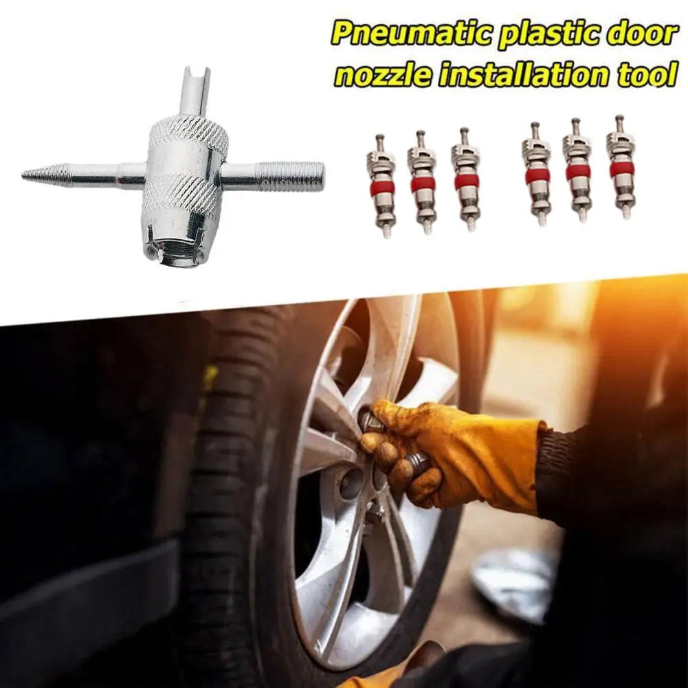 Tire Valve Core And Remover Set Car Puller Wheel Bike Bicycle Motorcycl Car Repair Accessories Hand Tire Cleaning Tool