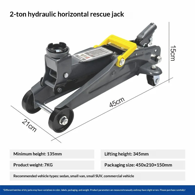 Car Rescue Tools Lifting Machine 3 Ton 4 Ton Hydraulic Low Profile Floor Jack Double Piston for Auto Repair Shop Boom Lift CM World