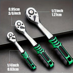 72Drive Socket Set 1/4"-3/8"-1/2", Ratchet Wrench Sockets Compact Sockets for Car Repair Mechanic Tool for Auto Repair