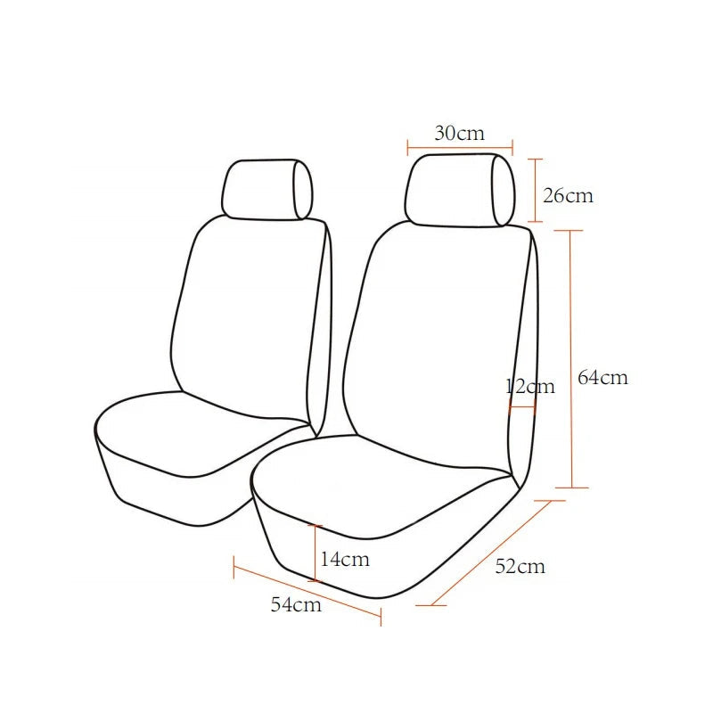 AUTOKING 4pcs/9pcs  Universal Polyester Car Seat Cover Set Car Accessories Interior Fit For Most Car, Truck, SUV, or Van CM World