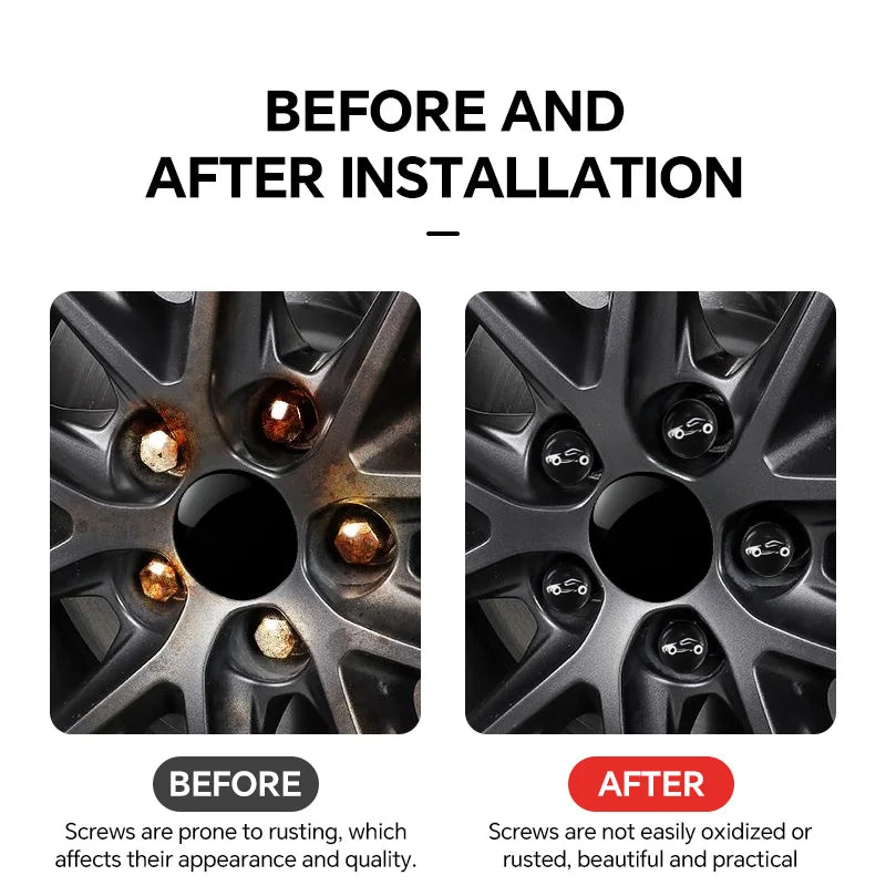 20Pcs 17mm 19mm 21mm Black Car Wheel Caps Bolts Car Wheel Hub Nut Protective Cap Rust Proof Waterproof Cap Tire Nut Caps CM World