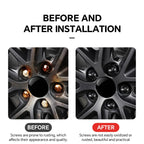 20Pcs 17mm 19mm 21mm Black Car Wheel Caps Bolts Car Wheel Hub Nut Protective Cap Rust Proof Waterproof Cap Tire Nut Caps CM World