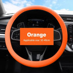 Non-Slip Silicone Steering Wheel Cover Summer Breathable Elastic Universal Fit 38cm Car Steering Wheel Protector Accessory