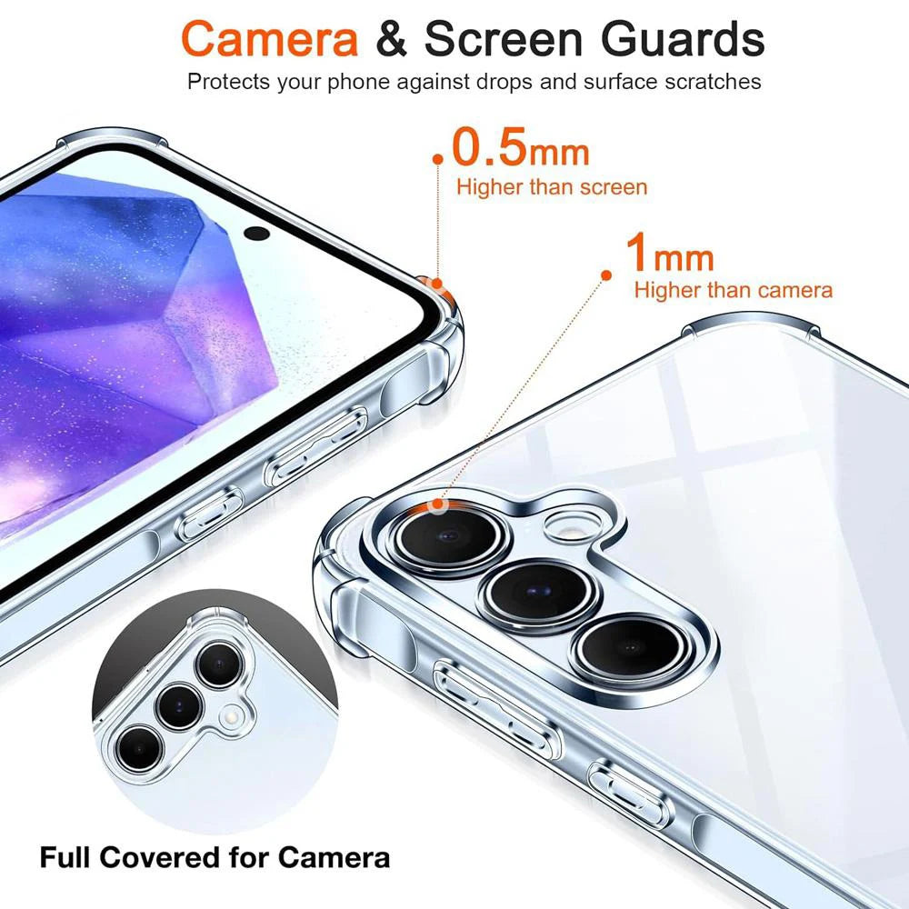 Protector Transparent Case For Samsung Galaxy S25 S24 S23 S22 A16 A26 A36 A56 A15 A35 A55 A14 A34 A54 A13 A53 A52 5G Clear Cover Car Mobile World