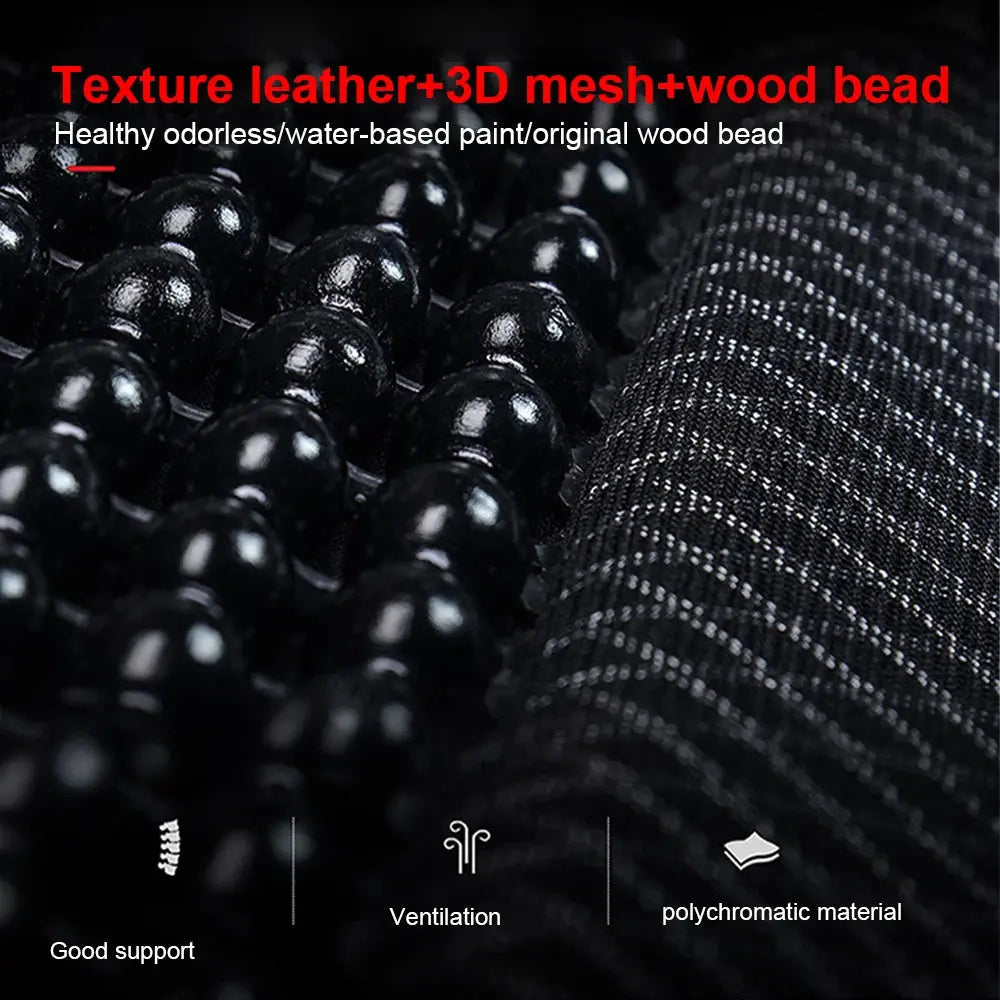 Universal Car Seat Covers Breathable Summer Cooling PU Leather Auto Front Seat Cushion Protector Beads Bamboo Seat Covers Car Mobile World