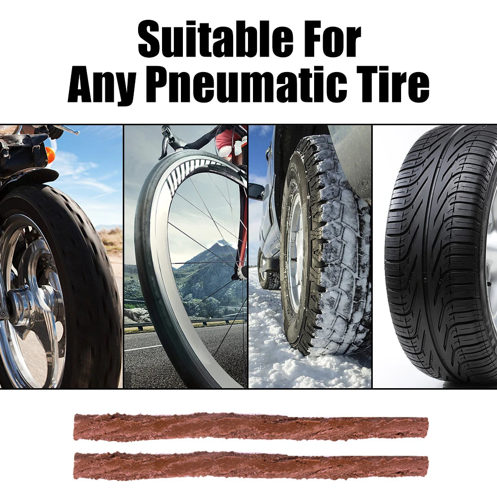 Auto Bike Tire Repair Car Tire Repair Tool Tyre Repair Kit Studding Tool Set 45 PCS Motorcycle Car Accessories Puncture Plug Set CM World