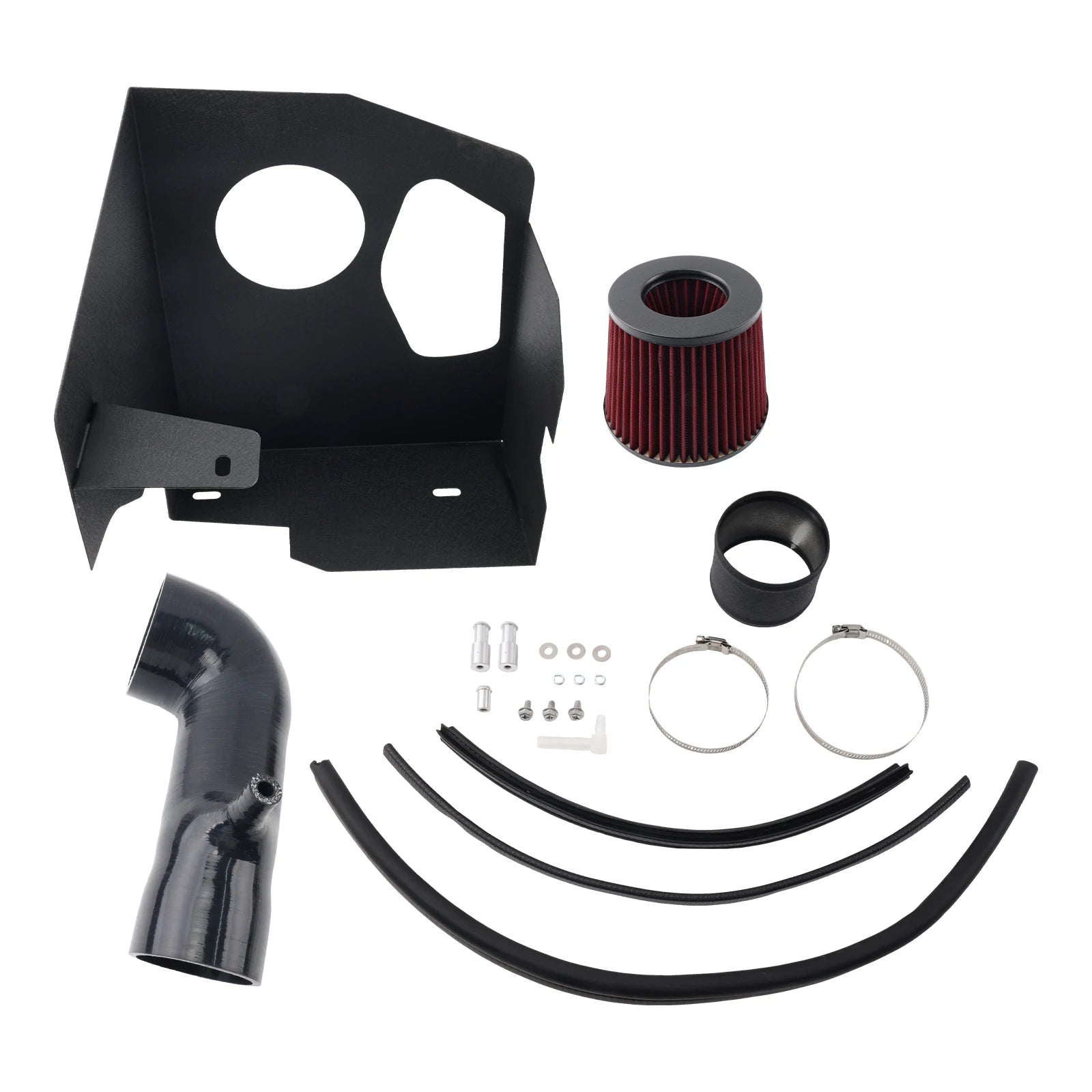 2018+ High Flow Cold Air Intake Kit - Dry Air Filter + Heat Shield For Audi Q5 B9 2.0T 45 TFSI Engine Parts CM World