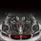 Eyes of the Demon PVC Car Vinyl Wraps, Self-Adhesive Waterproof Car Hood Decal Sticker, Car Decoration Protection Stickers for T