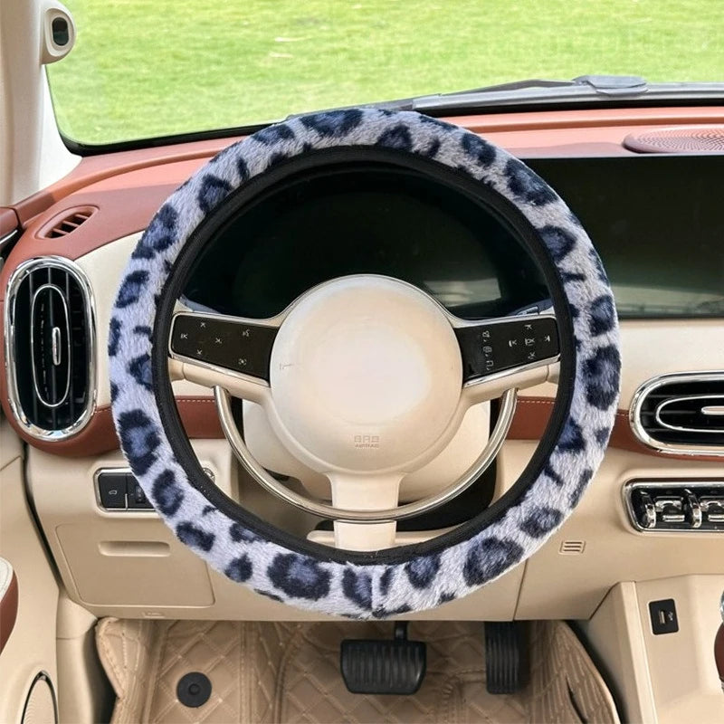 Car steering wheel cover plush warm car anti-slip handlebar cover winter antifreeze hand steering wheel cover CM World