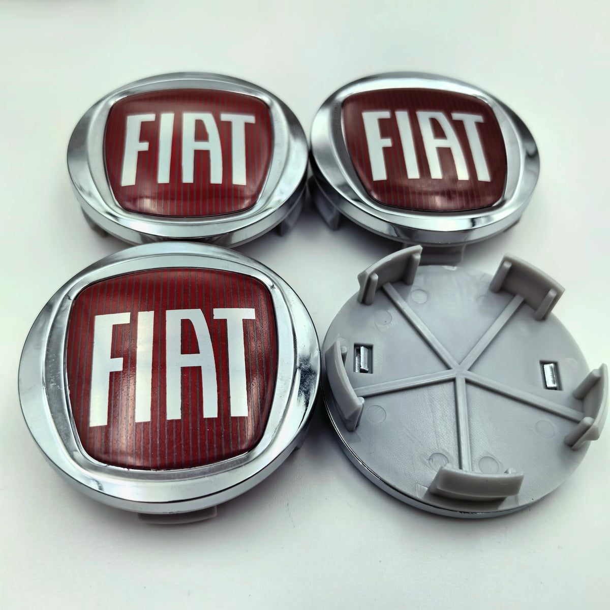 4pcs 60mm Wheel Center Hub Cap Logo Car Emblem Dust-Proof Badge Covers Styling Accessories for Fiat 500 Auto Rim Refit