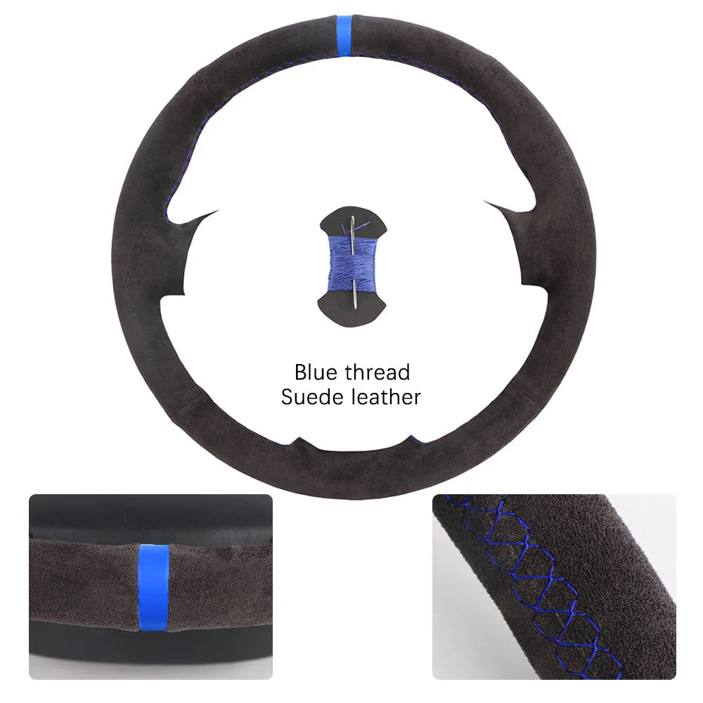 OEM Style For Suzuki Grand Vitara 2007 2008 2009 2010 2011 - 2013 Microfiber Leather Car Steering Wheel Cover Auto Accessories CM World