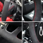 Hand-stitched Non-Slip For Honda Accord Civic 11th Gen CRV 2023 2024 Suede Car Steering Wheel Cover Car Interior Accessories