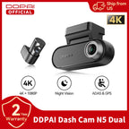 DDPAI N5 Dual 4K Dash Cam Front and Rear Ultra HD Dash Camera with NightVIS ADAS GPS 32GB EMMC Radar Parking Mode Video Recorder