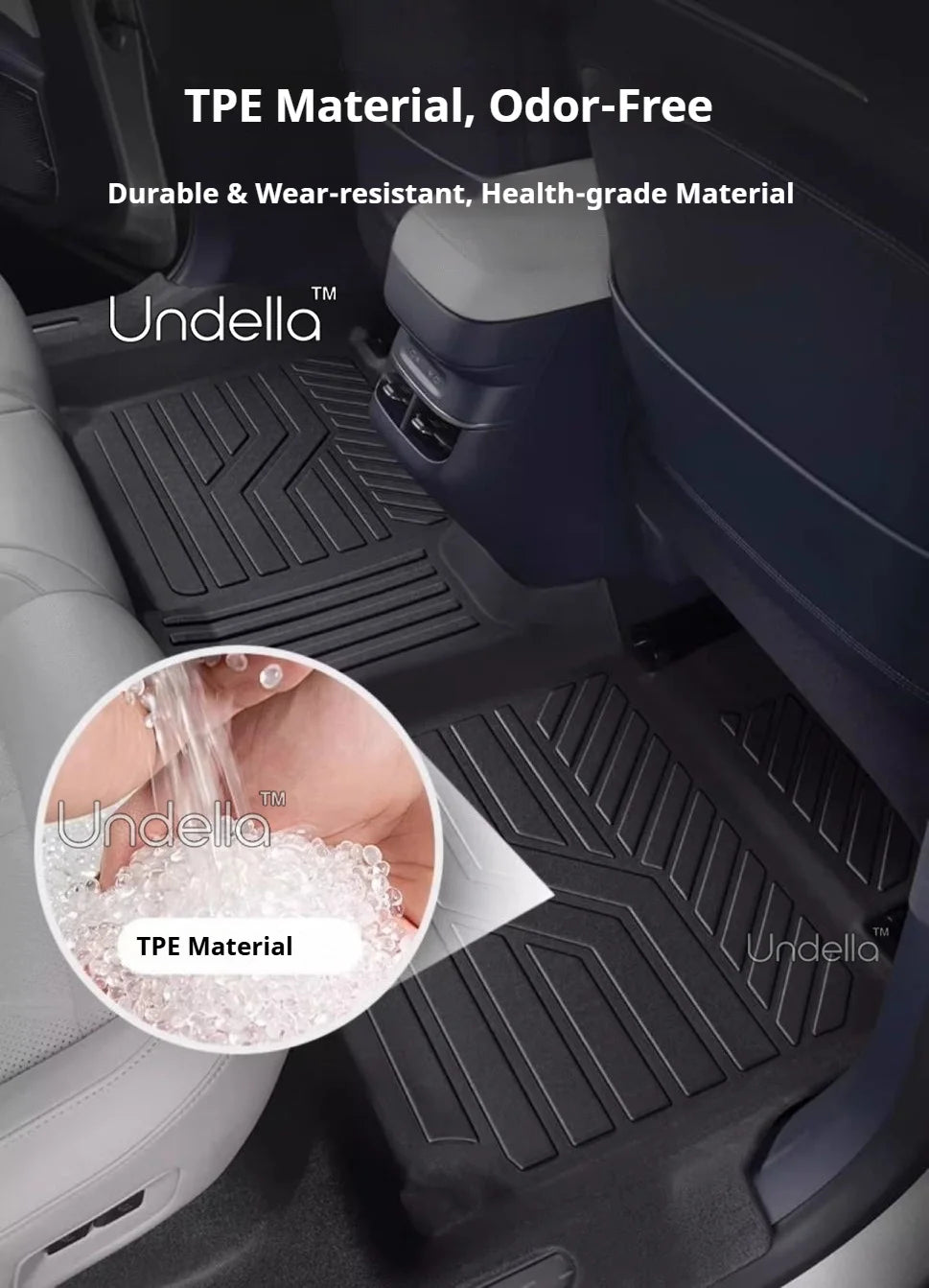 For Zeekr 7GT 2026 2027 Car TPE Foot Pad Cargo Liner Floor Mats All Weather Waterproof Anti-Slip Foot Pads Car Accessories