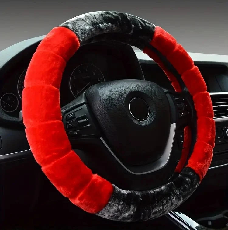Cute Cartoon Ear Steering Wheel Cover - Warm & Cozy 15 Inch Universal Protector for Women's Car Accessories CM World