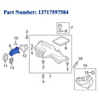 Intake Pipe For 2012-2018 BMW F20 F21 F22 F23 F30 F31 F32 F33 F34 F36 228i 328i 428i Air Intake Inlet Cleaner Duct Tube Hose