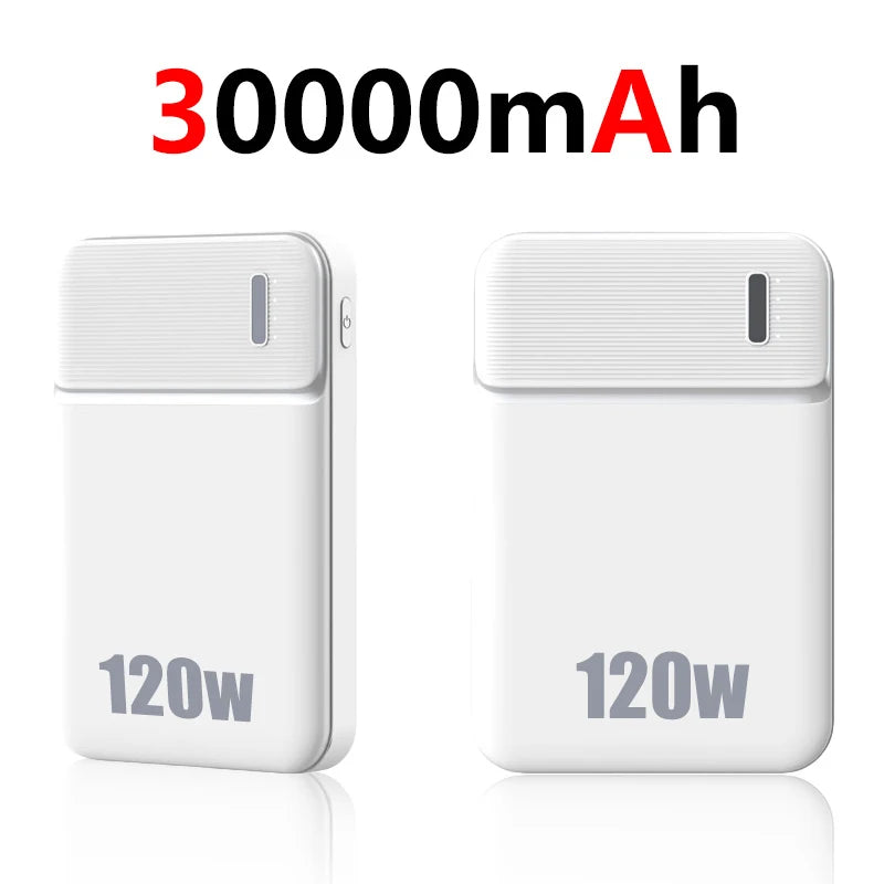 Lenovo 120W 50000mAh Power Bank Portable Thinner Fast Charging External Battery Charger For iPhone 17 Pro Max For Samsung New Car Mobile World