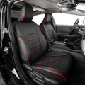 EKR Prius Custom Fit Car Seat Covers Leather Full Set For Toyota Prius/Prius Prime 2023 2024 2025 2026 LE/XLE/Limited/SE/XSE Etc Waterproof Leather Cushion Seat Protective Cover