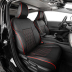 EKR Prius Custom Fit Car Seat Covers Leather Full Set For Toyota Prius/Prius Prime 2023 2024 2025 2026 LE/XLE/Limited/SE/XSE Etc Waterproof Leather Cushion Seat Protective Cover