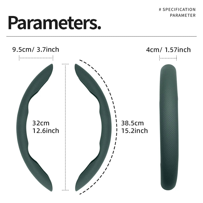 Suitable for Honda's Breathable Holes Leather Steering Wheel Cover Segmented Quick Release Design Non-Slip and Durable Civic Fit 8Th Gen 8 City Accord 9 10 Vezel Freed Breeze 7 Jade Shuttle Xrv Crosstour Insight Stream CM World