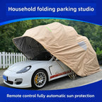 Any Size Custom Fully Automatic Folding Carport Waterproof Sunshade Mobile Garage Outdoor Parking Shelter Durable Oxford Fabric