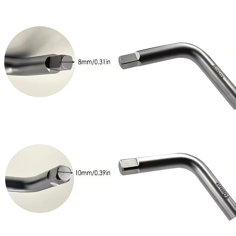 Oil Drain Plug Wrench Key 8mm 10mm Square Head Engine Oil Pan Removal Tool Auto Repair Hand Tool For Car Mechanics DIY Projects
