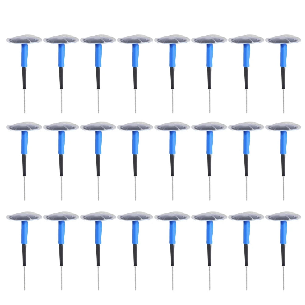 24Pcs Tire Puncture Patch Tubeless Patch Gum Car Motorcycle Universal Tubeless Tire Puncture Repair Mushroom Plug Patch Gum
