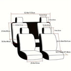 5-Seat Car Seat Cover Full Coverage Car Seat Cushion All-Season Faux  Car Seat Protector Auto Accessories CM World