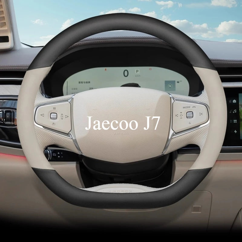 Leather Car Steering Wheel Cover for Jaecoo J7 Phev 2024 2025 2026 Accessories