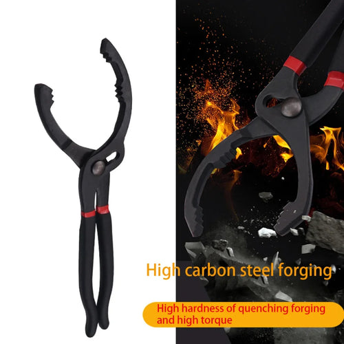 10/12 Inch Car Oil Filter Pliers Clamp Type Wrench Oil Filter Remove Disassembly Tool Filter Element Wrench for Truck Repair Car Mobile World